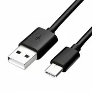 Logo USB kábel (2.0), USB A samec - USB C samec, 1m, černý, blister, DOPRODEJ