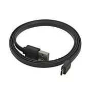 Logo USB kábel (2.0), USB A samec reversible - microUSB samec reversible, 1m, reversible, čierny, blister, DOPRADEJ
