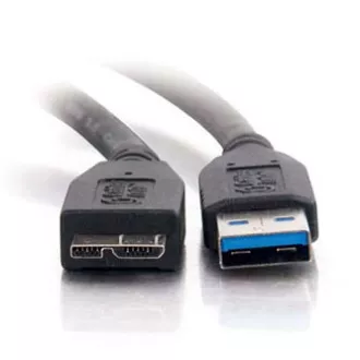 Logo USB kábel (3.0), USB A samec - USB micro B samec, 2m, černý, blister