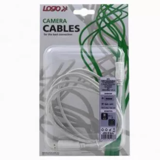 Logo USB kábel (2.0), USB A samec - 4-pin samec, 1.8m, černý, blister, FUJI
