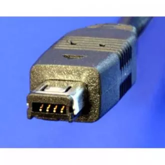 Logo USB kábel (1.1), USB A samec - 4-pin samec, 0.7m, navíjacie, čierne, HIROSE