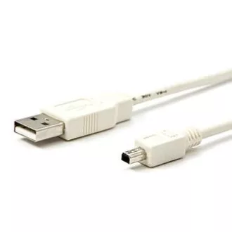 Logo USB kábel (2.0), USB A samec - 4-pin samec, 1.8m, biely, blister, MITSUMI, DOPREDAJ