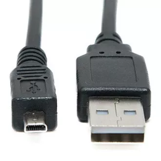USB kábel (2.0), USB A samec - 8-pin samec, 25947, 1.8m, čierny, PANASONIC