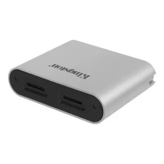 Kingston čítačka pamäťových kariet USB (3.2), Workflow Dual-Slot microSDHC/SDXC UHS-II, micro SD, externý, striebra