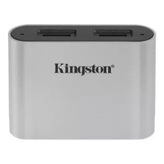 Kingston čítačka pamäťových kariet USB (3.2), Workflow Dual-Slot microSDHC/SDXC UHS-II, micro SD, externý, striebra