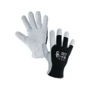 Kombinované rukavice TECHNIK ECO, čierno-biele, veľ.
