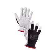 Kombinované rukavice TECHNIK PLUS, čierno-biele, veľ.