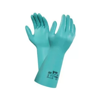 Chemické rukavice ANSELL SOL-VEX 37-695, máčané v nitrile, veľ.