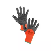 Povrstvené rukavice MISTI, oranžovo-šedá, veľ.