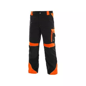 Nohavice do pása CXS SIRIUS BRIGHTON, čierno-oranžová, ve