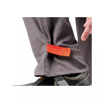 DESMAN nohavice do pása šedá/oranžová