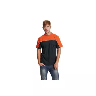 EMERTON tričko čierna/oranžová