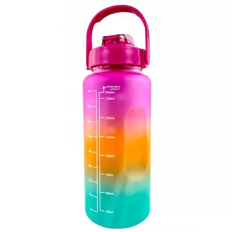 Motivačná športová fľaša 3v1, 2000 ml + 900 ml + 300 ml