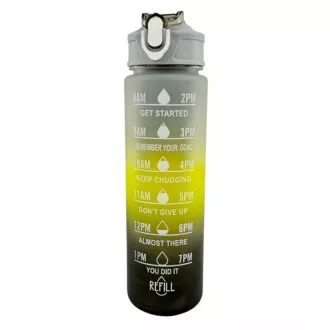 Motivačná športová fľaša 3v1, 2000 ml + 900 ml + 300 ml