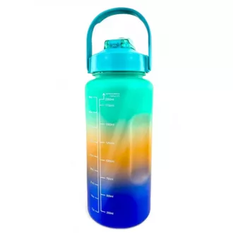 Motivačná športová fľaša 3v1, 2000 ml + 900 ml + 300 ml