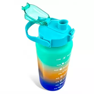 Motivačná športová fľaša 3v1, 2000 ml + 900 ml + 300 ml