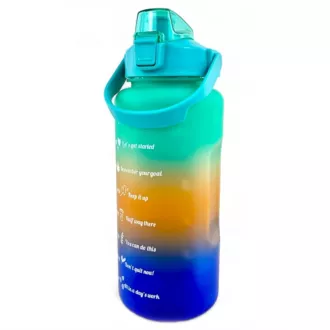 Motivačná športová fľaša 3v1, 2000 ml + 900 ml + 300 ml
