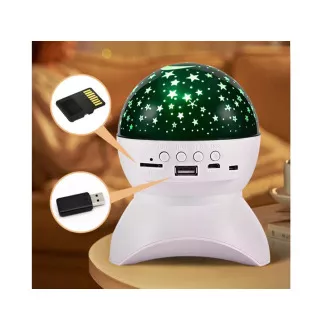 Nočný LED projektor hviezd s USB
