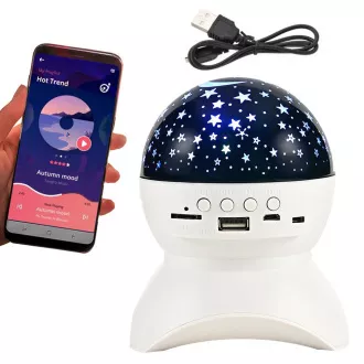 Nočný LED projektor hviezd s USB
