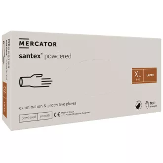 SANTEX POWDERED – Latexové púdrované rukavice telové, 100 ks