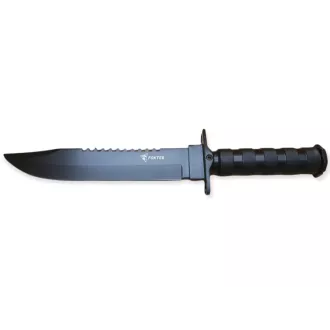Taktický nôž MILITARY FINKA SURVIVAL 35 cm čierny/strieborný