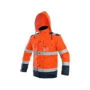Bunda LUTON, výstražná, oranžovo-modrá, veľ.