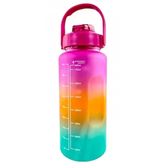 Motivačná športová fľaša 3v1, 2000 ml + 900 ml + 300 ml