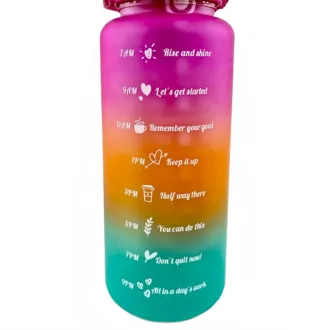 Motivačná športová fľaša 3v1, 2000 ml + 900 ml + 300 ml