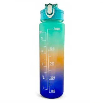 Motivačná športová fľaša 3v1, 2000 ml + 900 ml + 300 ml