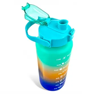 Motivačná športová fľaša 3v1, 2000 ml + 900 ml + 300 ml