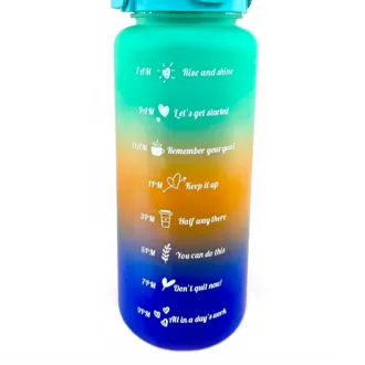 Motivačná športová fľaša 3v1, 2000 ml + 900 ml + 300 ml