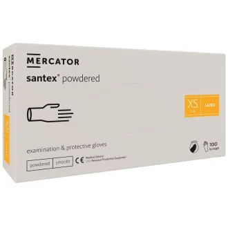 SANTEX POWDERED – Latexové púdrované rukavice telové, 100 ks
