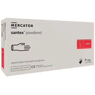 SANTEX POWDERED – Latexové púdrované rukavice telové, 100 ks SANTEX POWDERED – Latexové púdrované rukavice telové, 100 ks