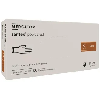 SANTEX POWDERED – Latexové púdrované rukavice telové, 100 ks SANTEX POWDERED – Latexové púdrované rukavice telové, 100 ks
