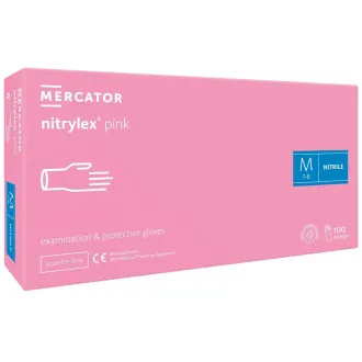 NITRYLEX PINK - Nitrilové rukavice (bez púdru) ružové, 100 ks