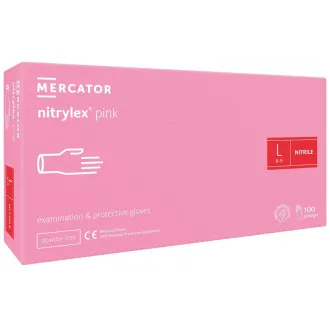 NITRYLEX PINK - Nitrilové rukavice (bez púdru) ružové, 100 ks