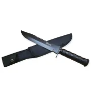 Taktický nôž MILITARY FINKA SURVIVAL 35 cm čierny/strieborný
