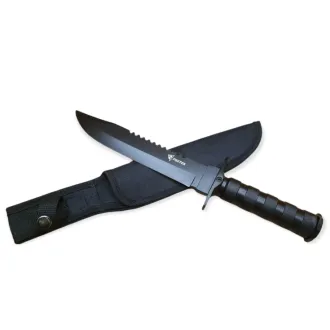 Taktický nôž MILITARY FINKA SURVIVAL 35 cm čierny/strieborný Taktický nôž MILITARY FINKA SURVIVAL 35 cm čierny/strieborný