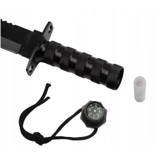 Taktický nôž MILITARY FINKA SURVIVAL 35 cm čierny/strieborný Taktický nôž MILITARY FINKA SURVIVAL 35 cm čierny/strieborný