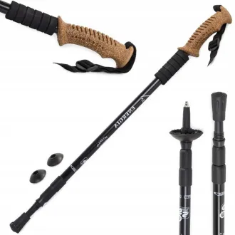 Trekingové palice Nordic Walking s ergonomickou, korkovou rukoväťou, 135 cm, 2 ks Trekingové palice Nordic Walking s ergonomickou, korkovou rukoväťou, 135 cm, 2 ks