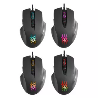 Defender Wolverine GM-700L RGB Myš káblové, čierna, 12800DPI