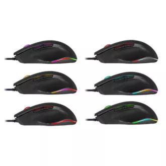 Defender Wolverine GM-700L RGB Myš káblové, čierna, 12800DPI