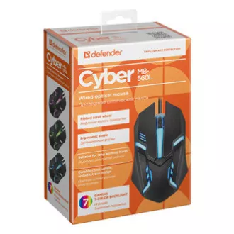 Defender Cyber MB-560L Myš káblové, čierna, 1200DPI