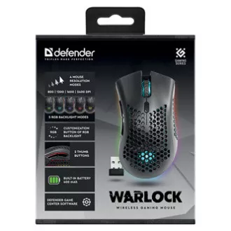 Defender Warlock GM-709L Myš bezdrôtová, čierna, 2400DPI