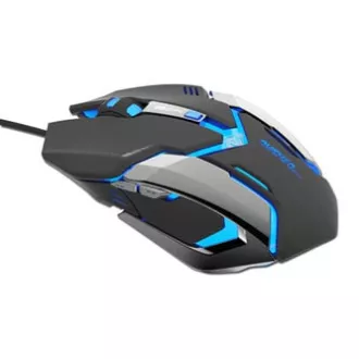E-blue Auroza Gaming Myš káblové, čierna, 4000DPI