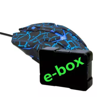 E-blue Auroza Gaming Myš káblové, čierna, 4000DPI, e-box