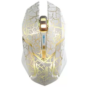 E-blue Auroza Gaming Myš káblová, biela, 4000DPI, e-box