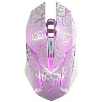 E-blue Auroza Gaming Myš káblová, biela, 4000DPI, e-box