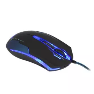 E-blue Auroza Myš káblové, čierna, 3500DPI
