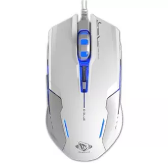 E-blue Auroza G Myš káblová, biela, 3000DPI, DOPRODEJ